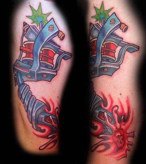 Robert Hendrickson - old school puzzle tattoo machine tattoo 